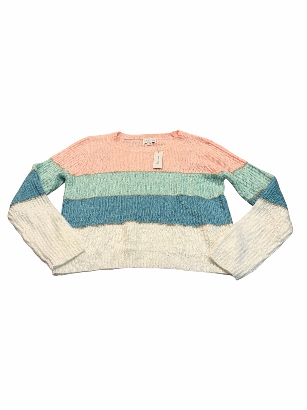JUNE & IVY colorful striped sweater